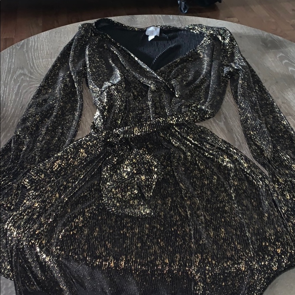 Metallic mini dress
